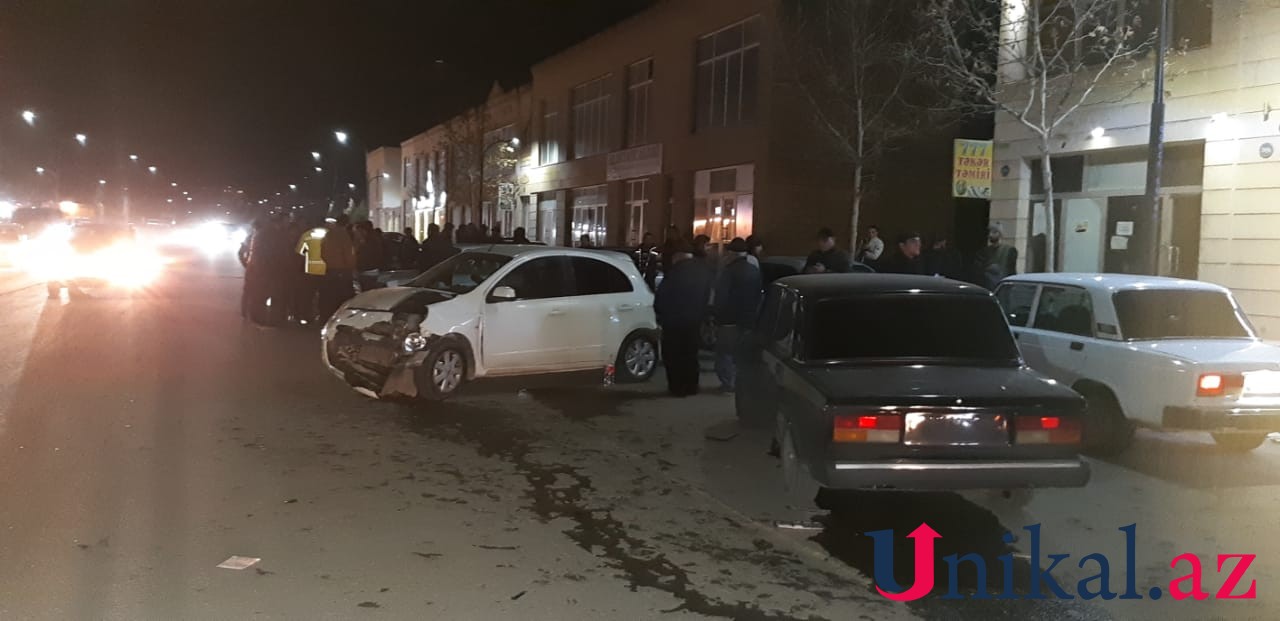 Gəncədə zəncirvari qəza oldu, yaralanan var - FOTO